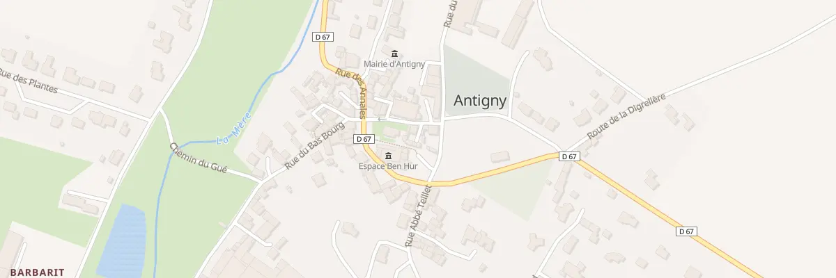 Plan du 2 Ven des Tisserands à Antigny