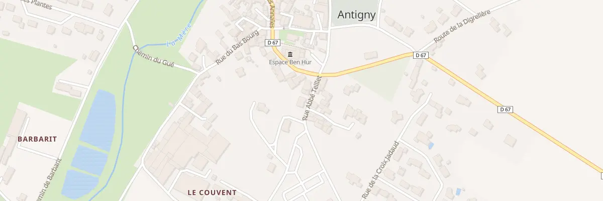 Plan du 8 Rue de l’Abbé Teillet à Antigny