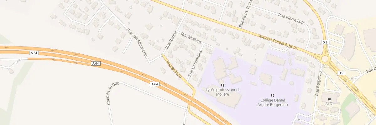 Plan du 6 Rue La Fontaine à Orthez