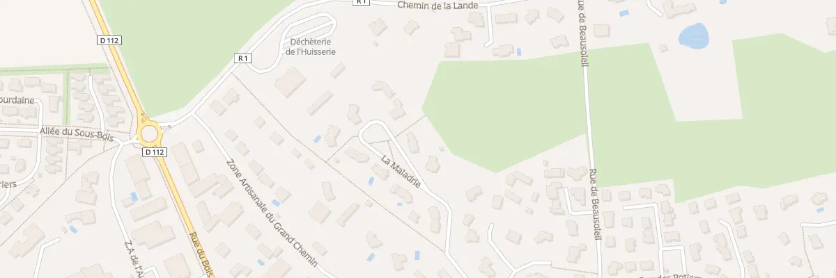 Plan du 3 La Maladrie à L’Huisserie