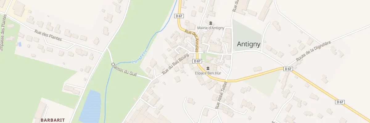 Plan du 7 Rue du Bas Bourg à Antigny