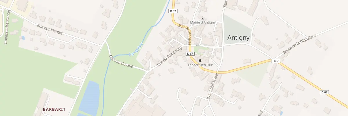 Plan du 9 Rue du Bas Bourg à Antigny