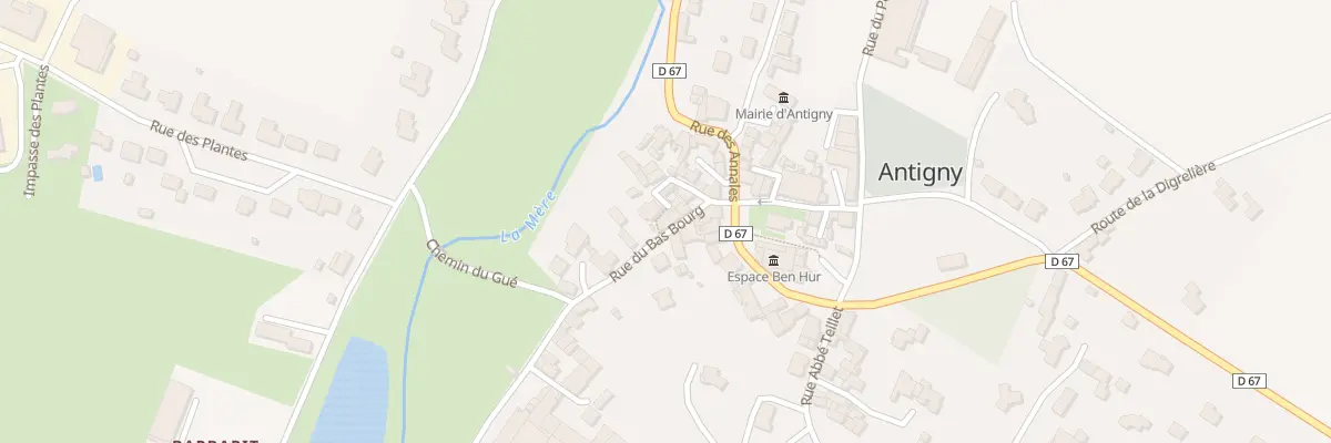 Plan du 10 Rue du Bas Bourg à Antigny