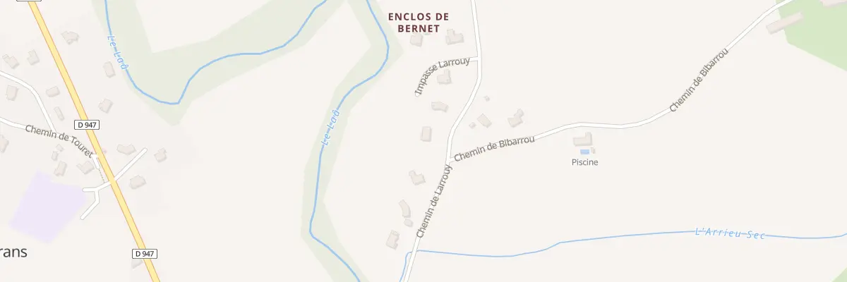 Plan du 9638 Enclos de Bernet à Laà-Mondrans