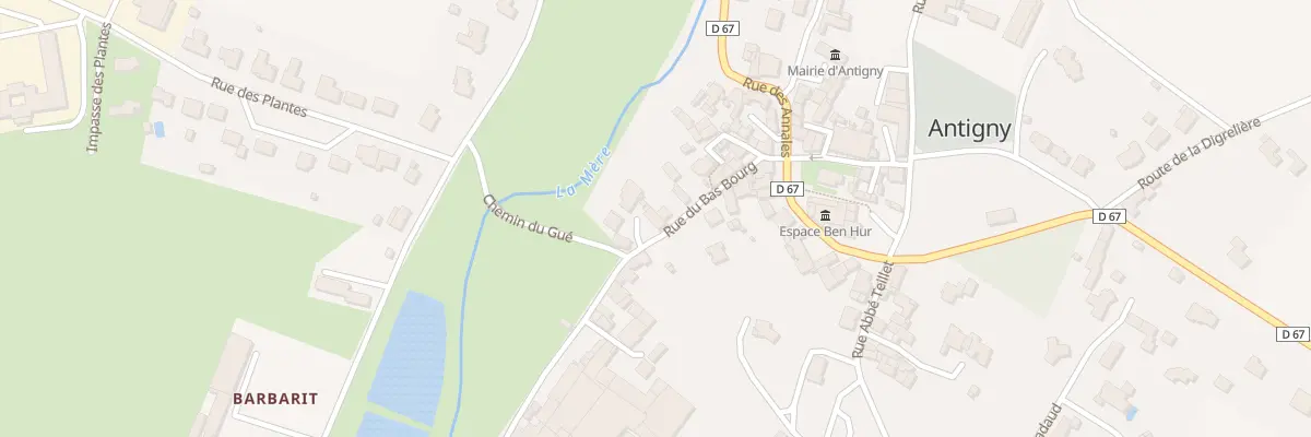 Plan du 22 Rue du Bas Bourg à Antigny