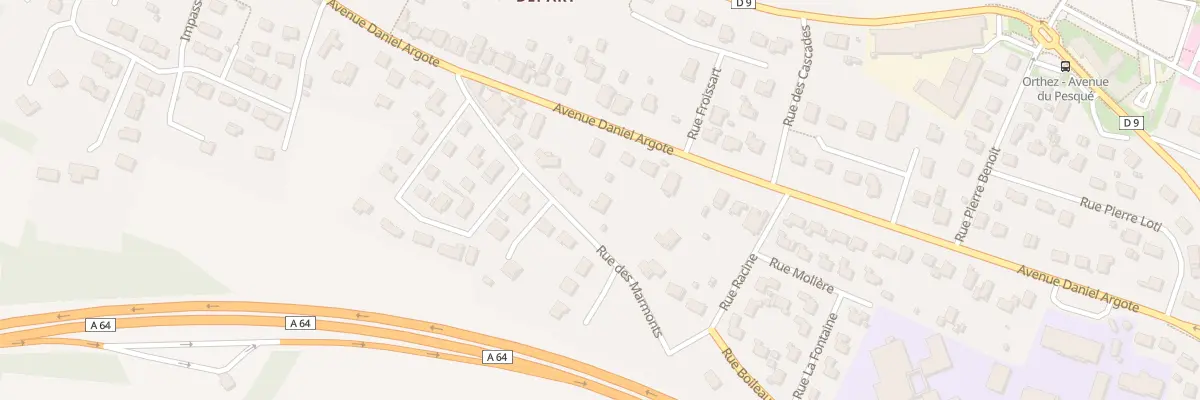 Plan du 9 Rue des Marmonts à Orthez
