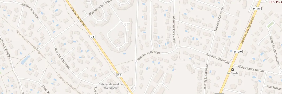 Plan du 1 Rue des Palombes au Barp