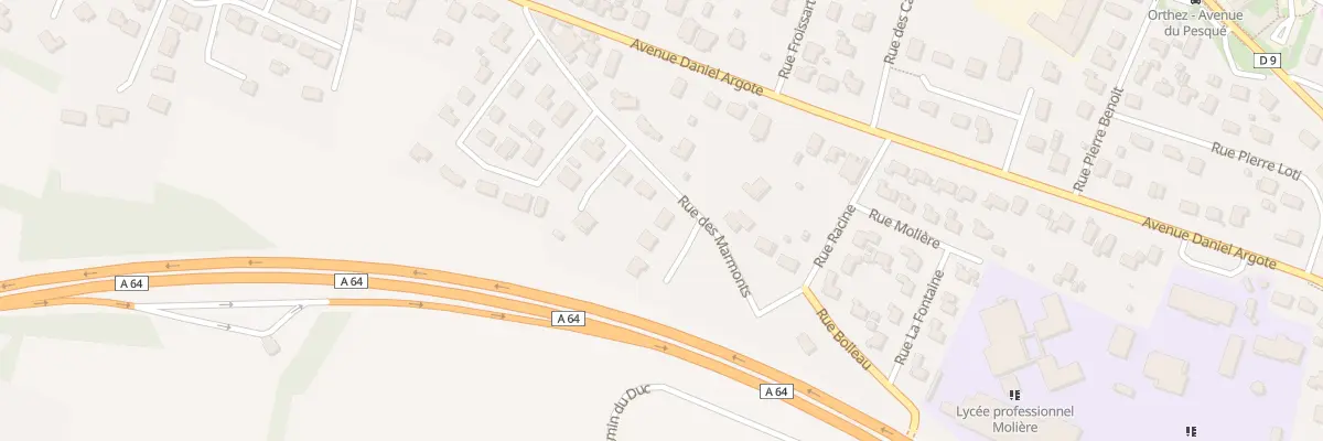 Plan du 12 Rue des Marmonts à Orthez