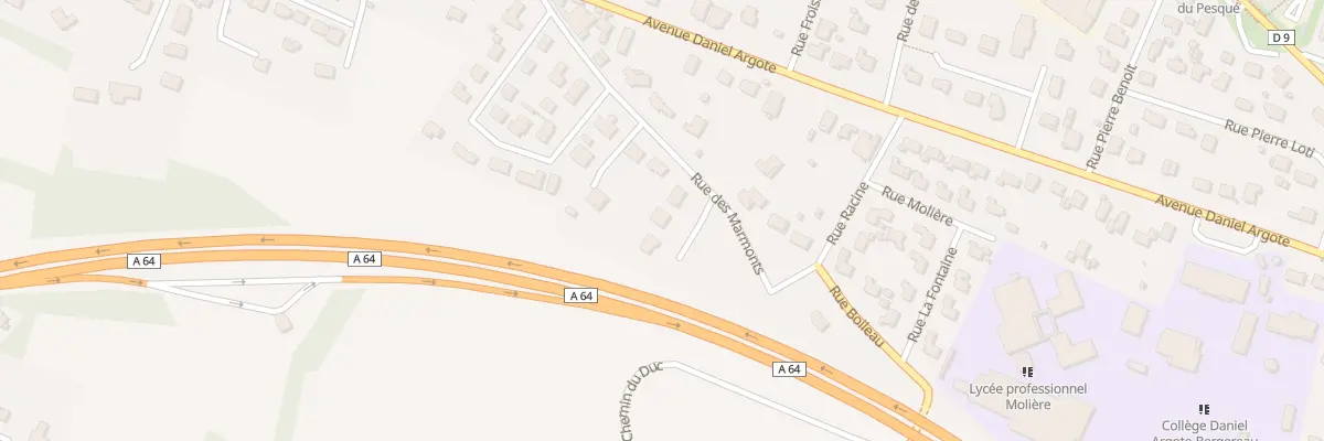 Plan du 14 Rue des Marmonts à Orthez