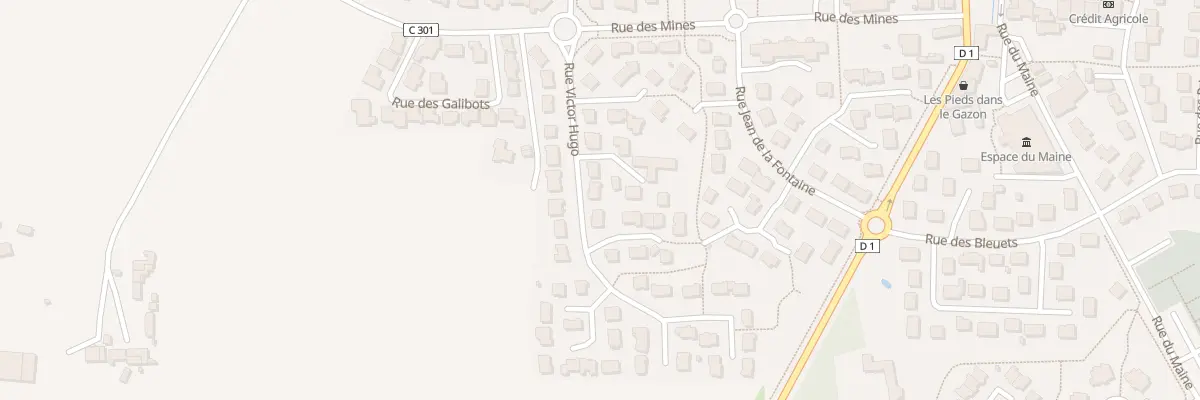 Plan du 13 Rue Victor Hugo à L’Huisserie