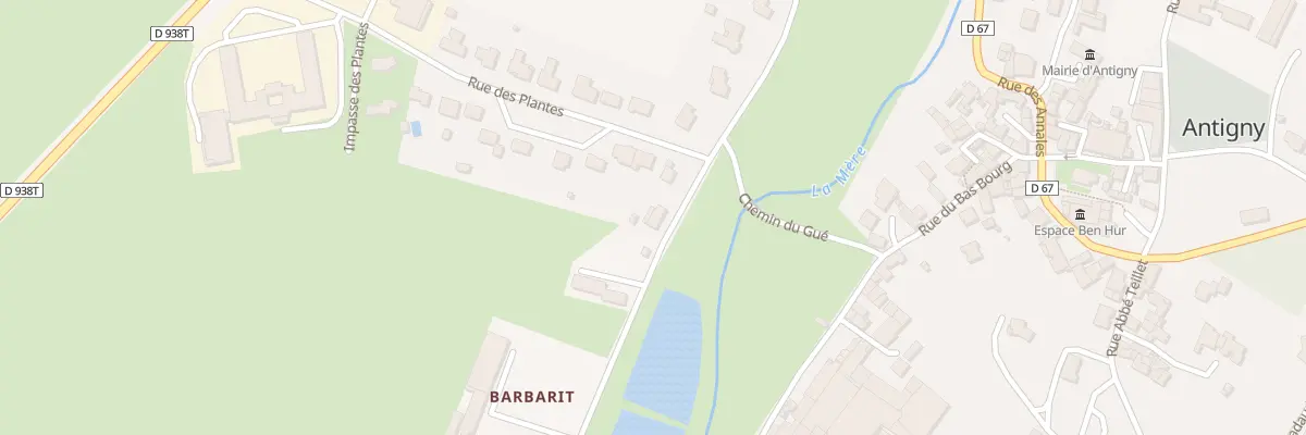 Plan du 161 Che du Gue à Antigny