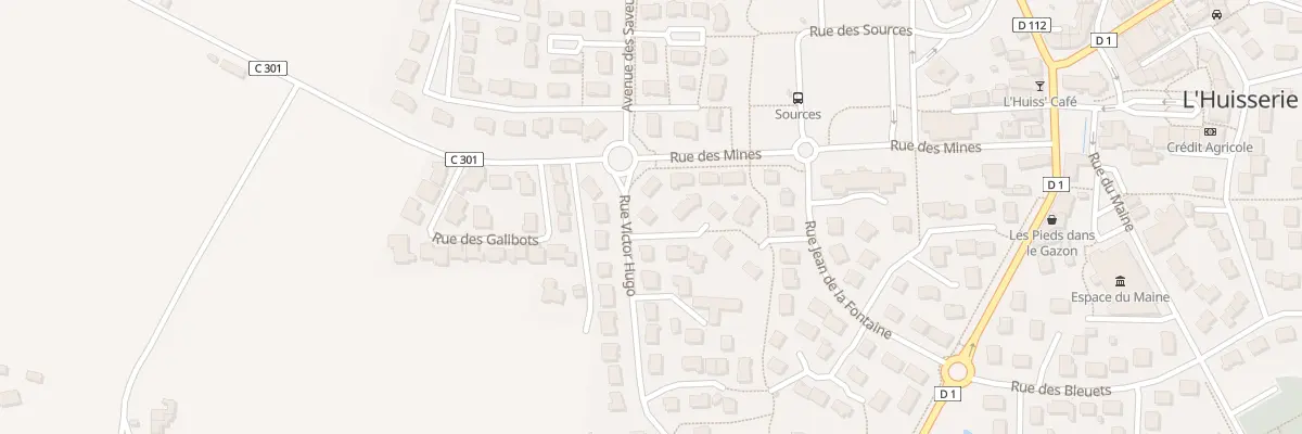 Plan du 3 Rue Victor Hugo à L’Huisserie