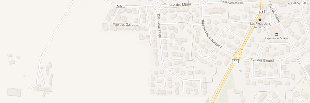 Plan du 14 Rue Victor Hugo à L’Huisserie