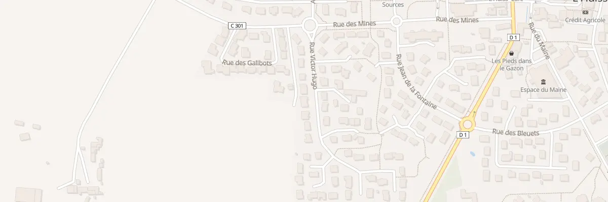 Plan du 12 Rue Victor Hugo à L’Huisserie