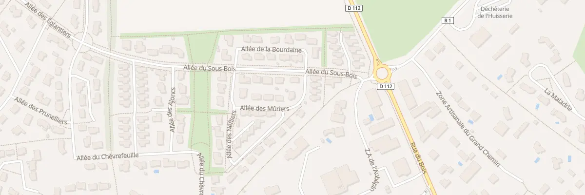 Plan du 2 All des Muriers à L’Huisserie