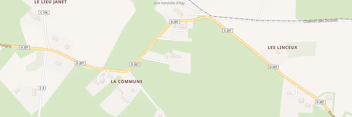Plan du 5110 La Commune à Agy