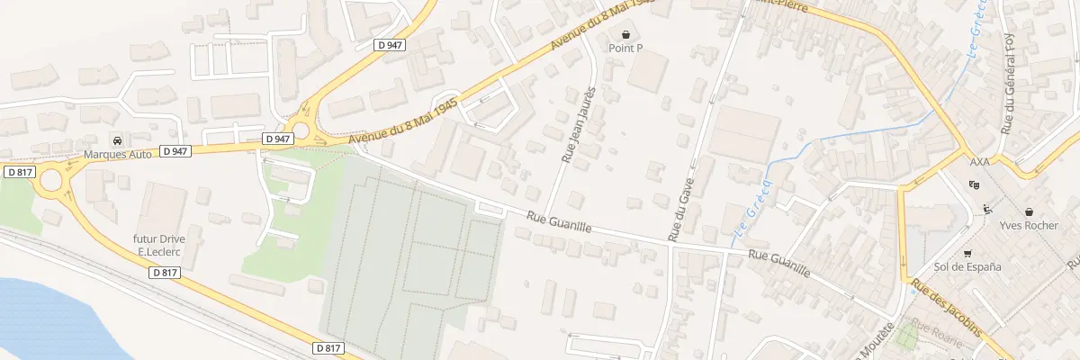 Plan du 12 Rue Jean Jaures à Orthez