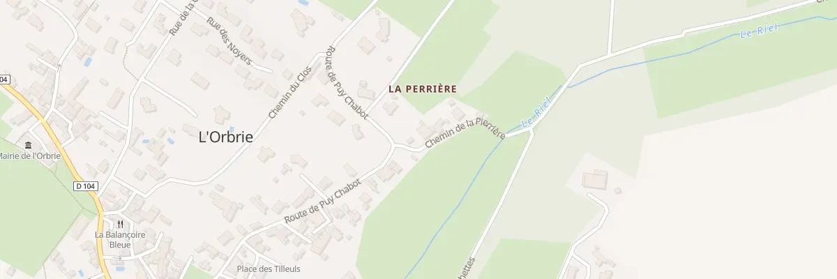 Plan du 1 Che de la Pierrière à L’Orbrie