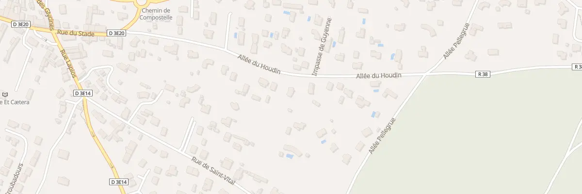 Plan du 13B All du Houdin à Belin-Béliet
