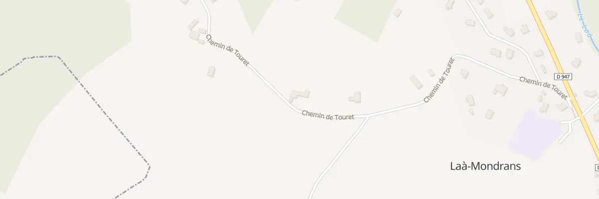 Plan du 534 Che de Touret à Laà-Mondrans