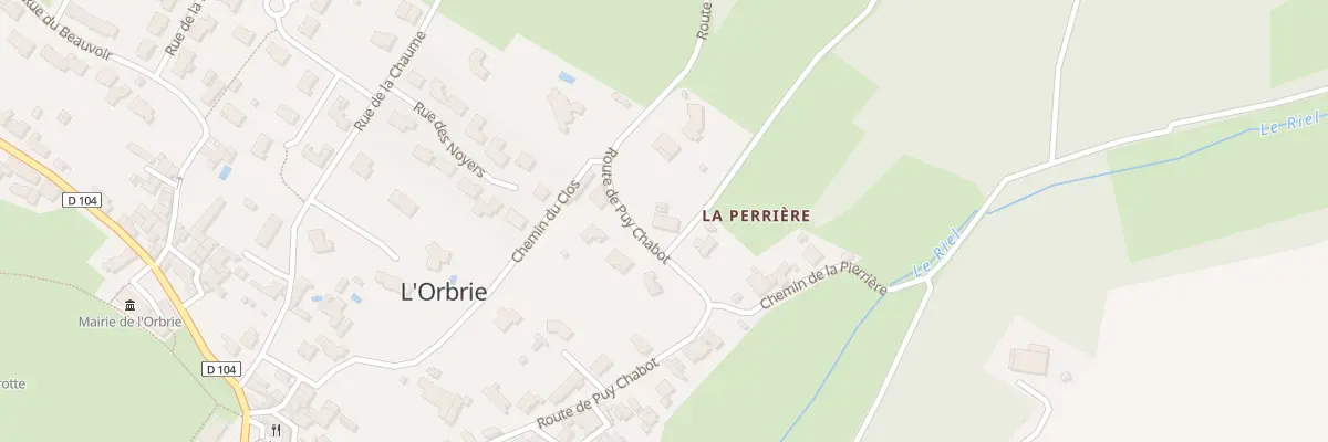 Plan du 88 Rte de Puy Chabot à L’Orbrie