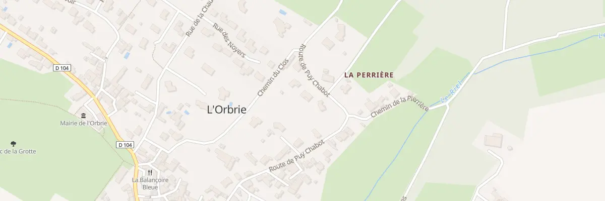 Plan du 87 Rte de Puy Chabot à L’Orbrie