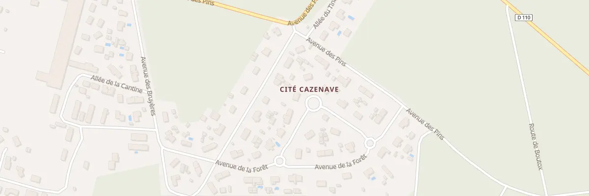 Plan du 10 Av des Mimosas à Belin-Béliet