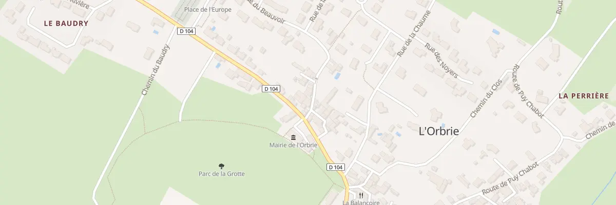 Plan du 3 Rue du beauvoir à L’Orbrie