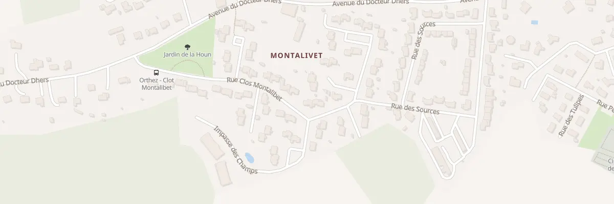 Plan du 13 Rue Clos Montalibet à Orthez