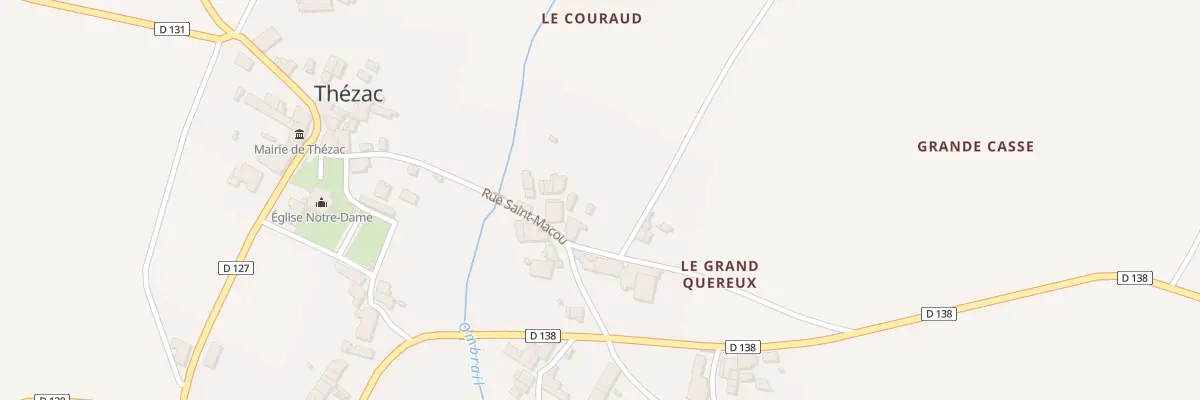 Plan du 1 Rue du Calvaire à Thézac