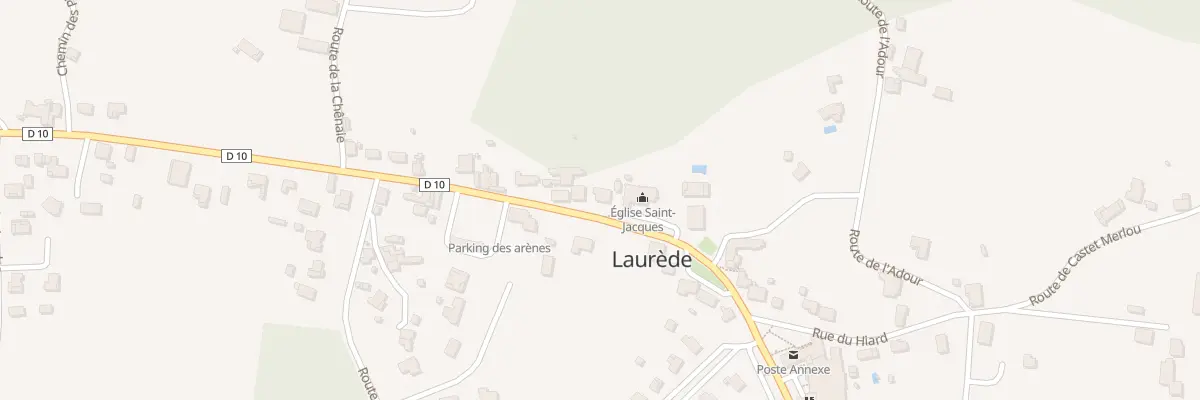 Plan du 74 Rue des Arênes à Laurède