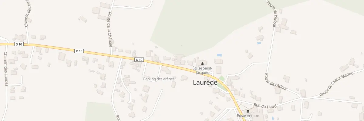 Plan du 90 Rue des Arênes à Laurède