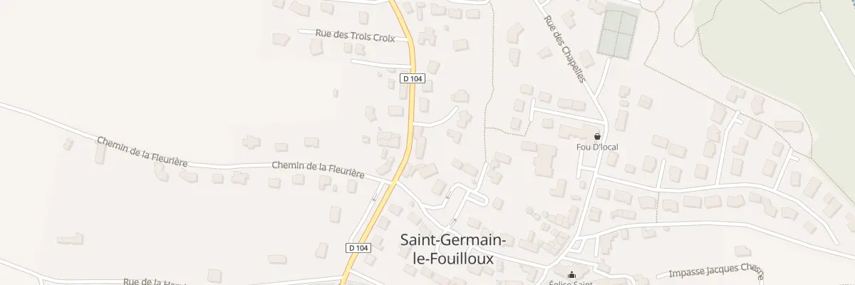 Plan du 8 Rue des Trois Croix à Saint-Germain-le-Fouilloux