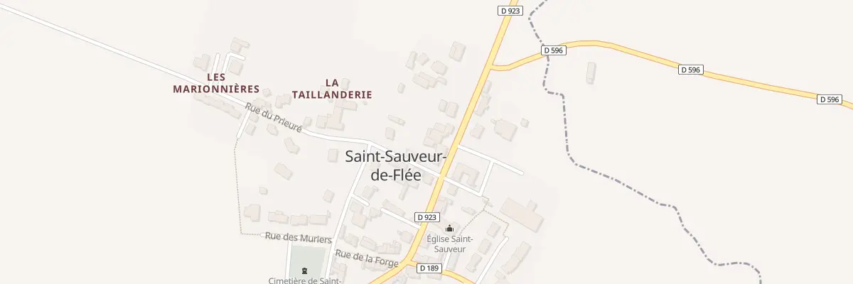Plan du 2 Rue d’Anjou St Sauveur de Flee à Segré-en-Anjou Bleu