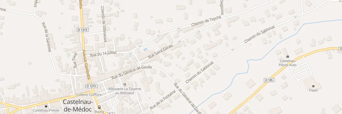 Plan du 15 Rue Saint Genès à Castelnau-de-Médoc