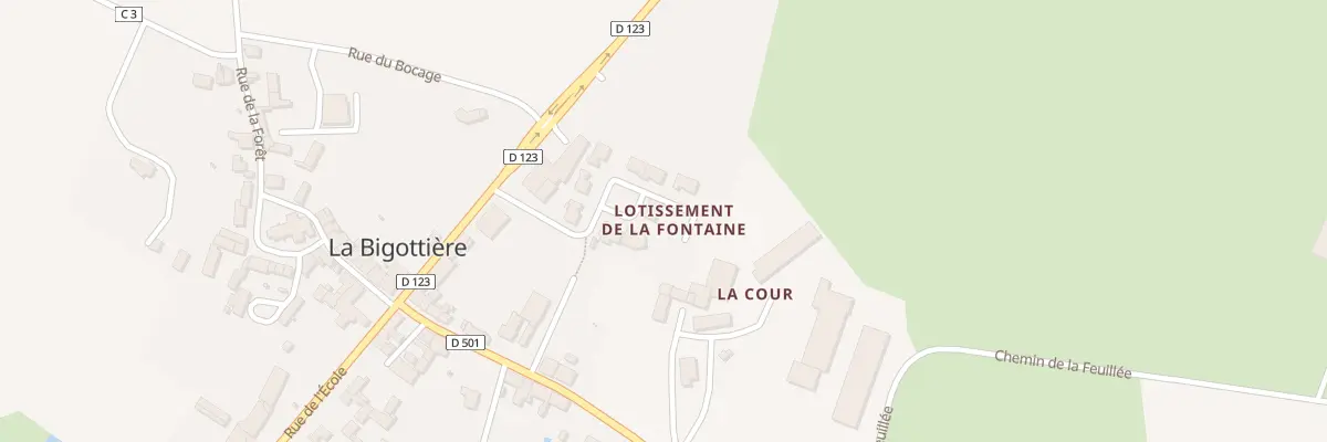 Plan du 8 Rue de la Fontaine à La Bigottière