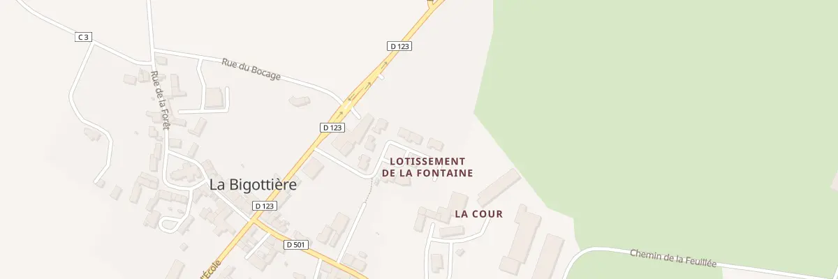 Plan du 9 Rue de la Fontaine à La Bigottière