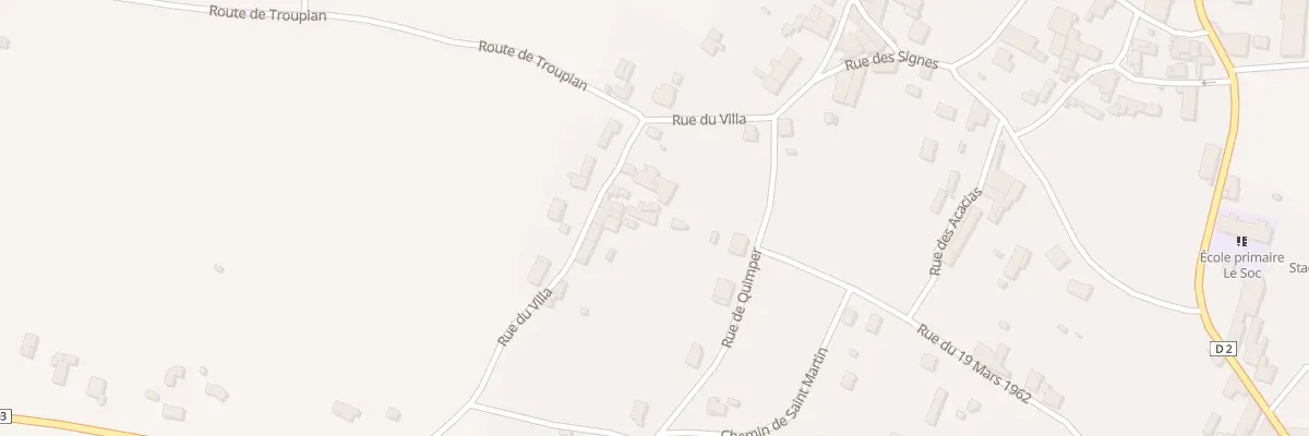 Plan du 2 Pas des Ecoliers à Villenave-de-Rions