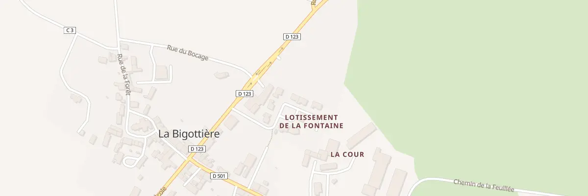 Plan du 7 Rue de la Fontaine à La Bigottière