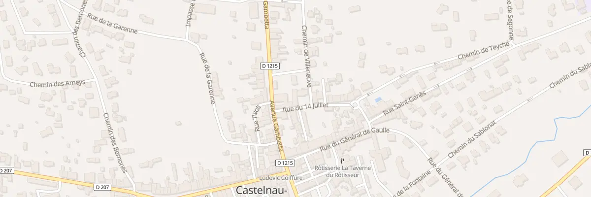 Plan du 6 Rue du Quatorze Juillet à Castelnau-de-Médoc
