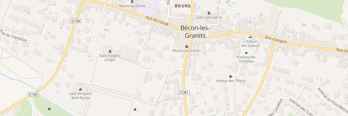 Plan du 2 Rue des Carrières à Bécon-les-Granits