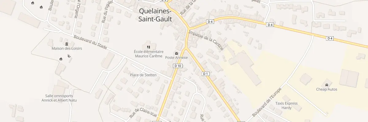 Plan du 1 Rue de la Mairie à Quelaines-Saint-Gault