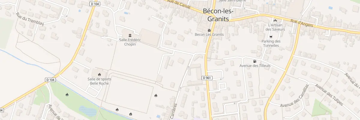 Plan du 4 Rue des Carrières à Bécon-les-Granits