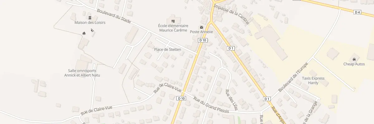 Plan du 10 Rue de la Mairie à Quelaines-Saint-Gault