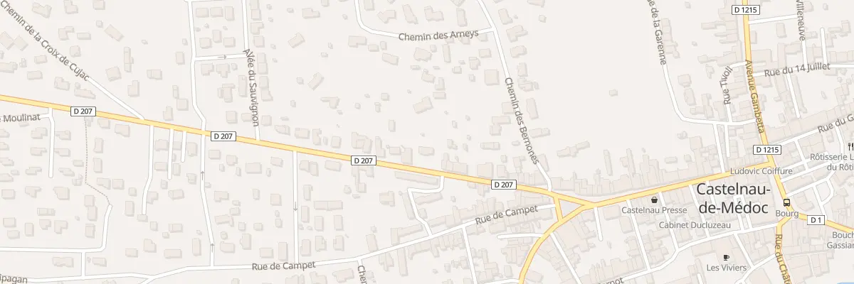 Plan du 25 Av Pasteur à Castelnau-de-Médoc