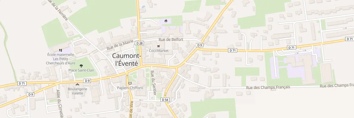 Plan du 1 Rue Saint Martin (Caumont) à Caumont-sur-Aure