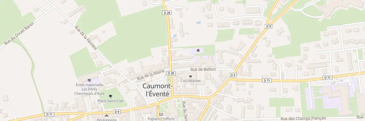 Plan du 92 Rue Thiers (Caumont) à Caumont-sur-Aure