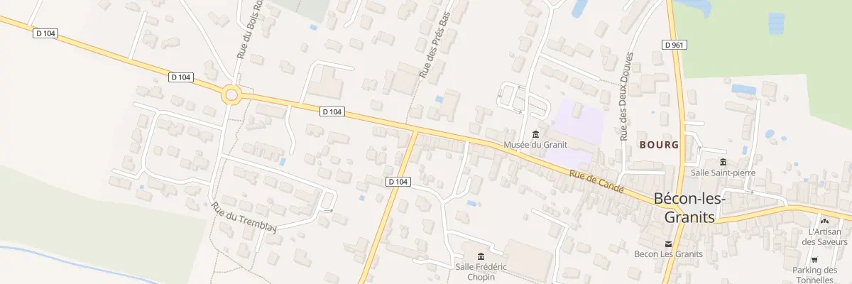 Plan du 75 Rue de Candé à Bécon-les-Granits