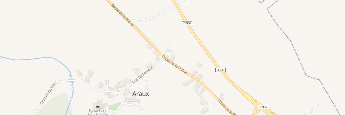 Plan du 30 Rte de la Plaine à Araux