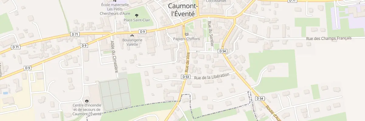 Plan du 11 Rue de Vire (Caumont) à Caumont-sur-Aure